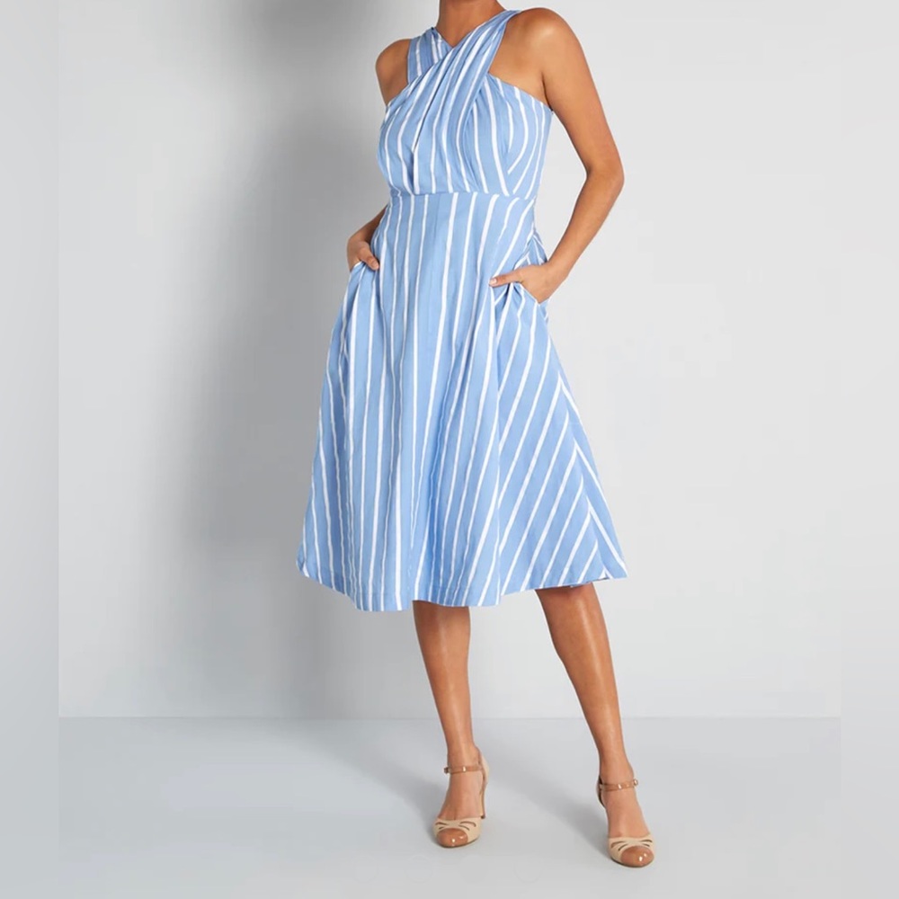 NWT Emily & Fin Blue/White Stripe - Size XS